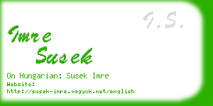 imre susek business card
